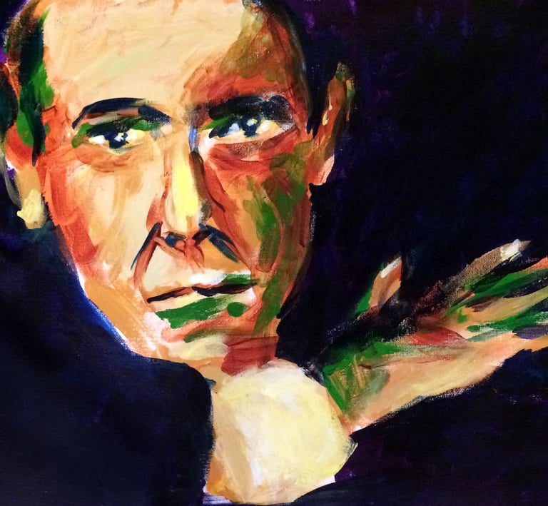 Lenny, acrylic on canvas, 2016, 20x16"