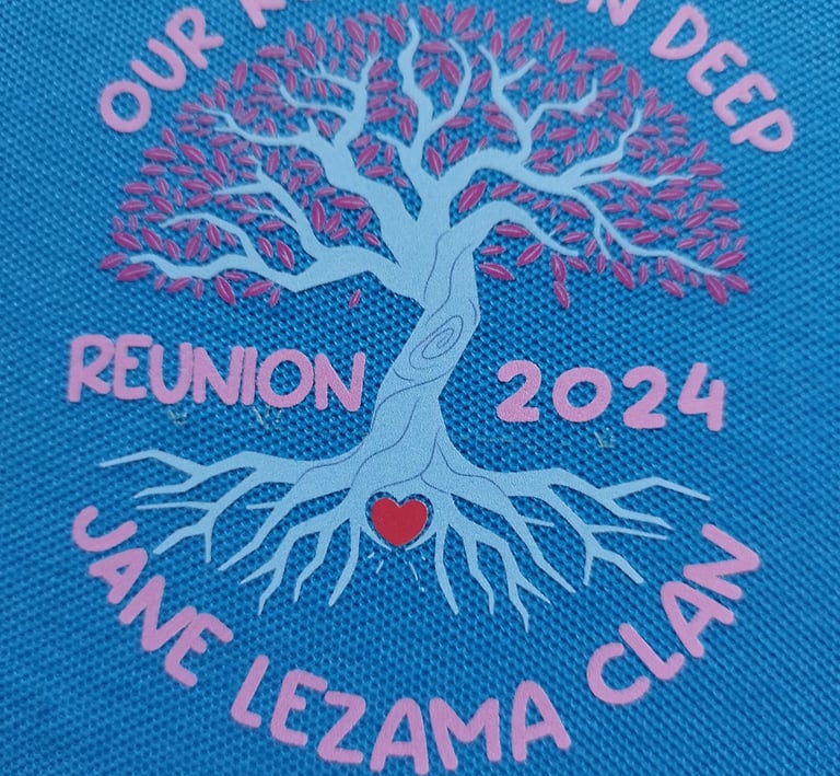 Logo and Print for Family Reunion Polo