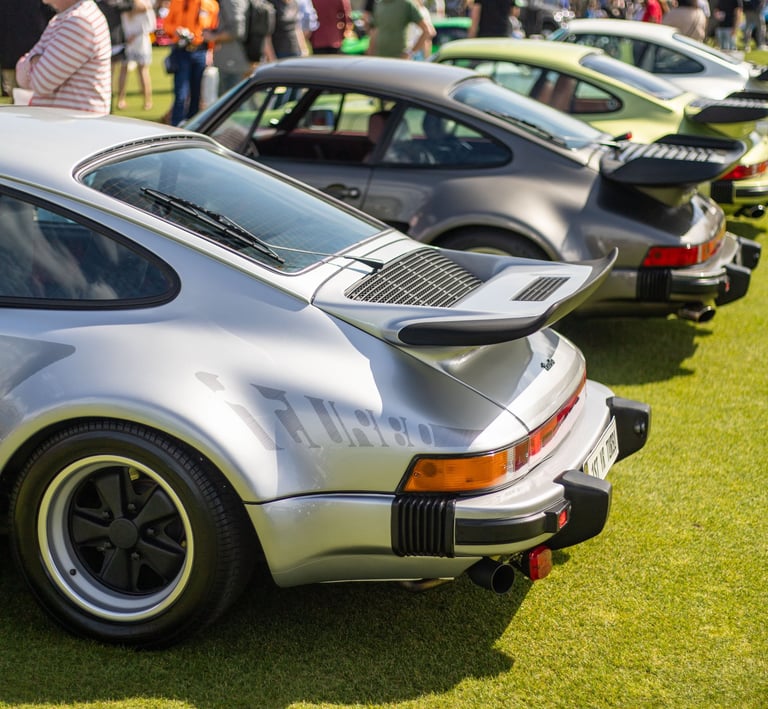 A Porsche 930 Turbo at Amelia Island Concours.