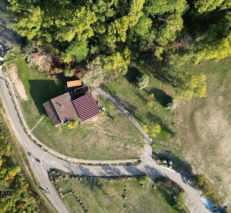 vue aérienne maison condrieu