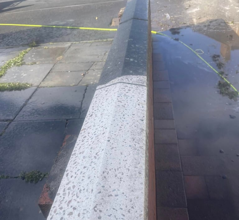 Outdoor Cleaning Services Fife - wall coping power washing