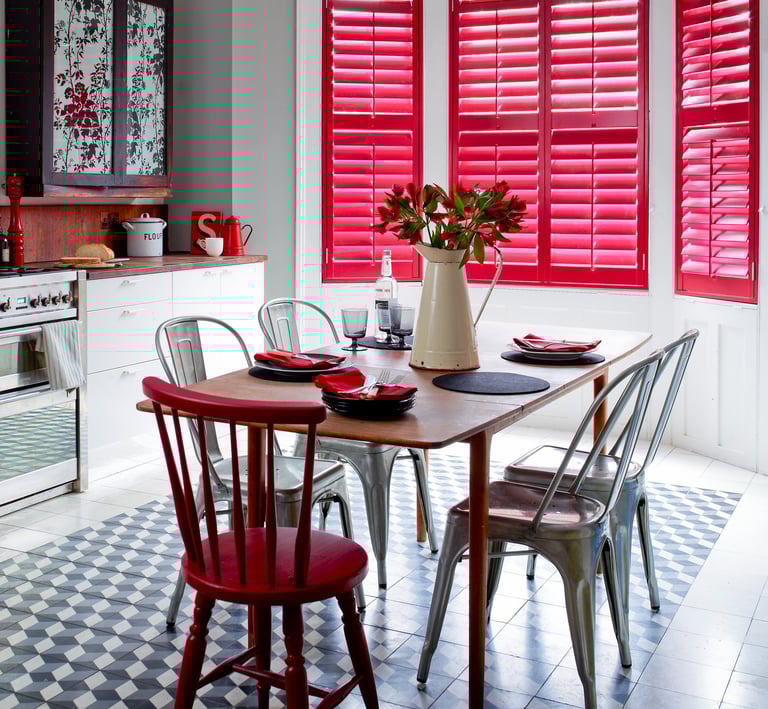 plantation shutters in a telford kitchen