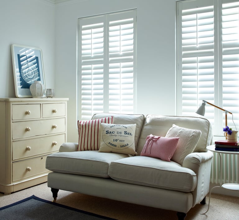 plantation shutters in a telford living room