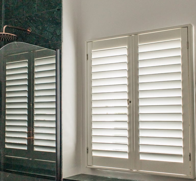 plantation shutters in a telford bathroom