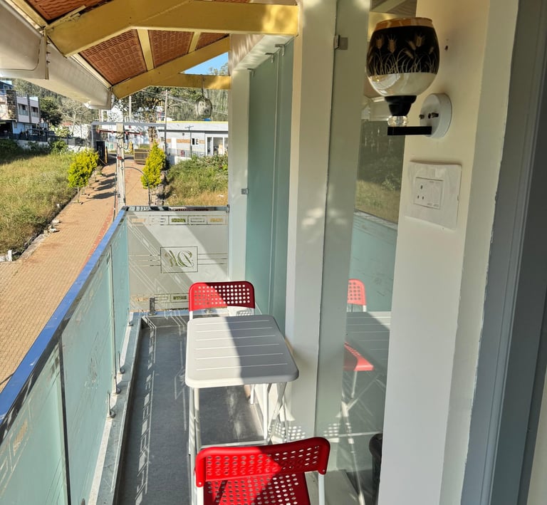 Balcony with serene scenery