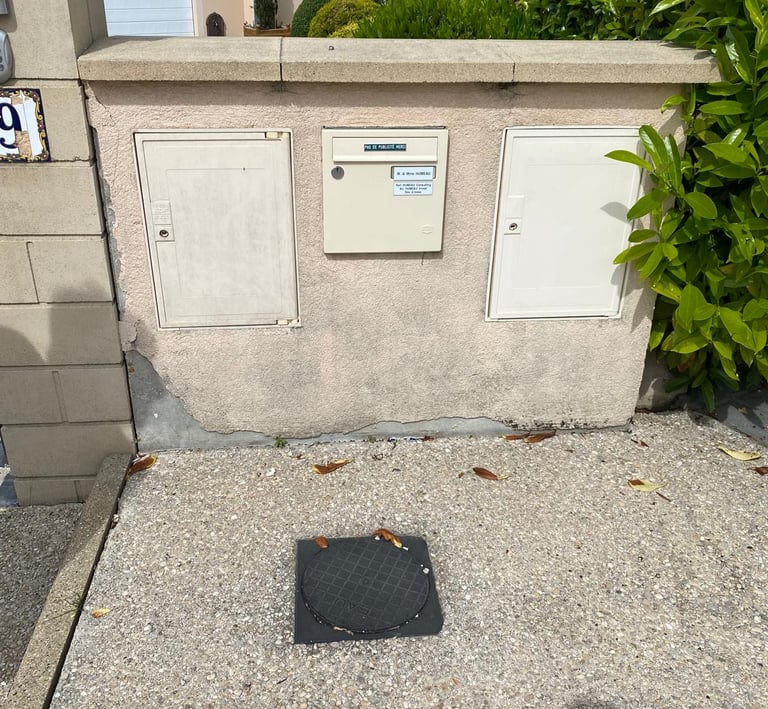 Rénovation d’un mur en enduit secteur vémar(95470) avant