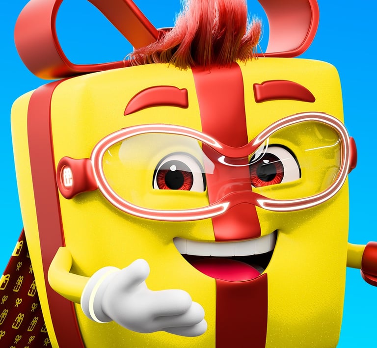 mascote 3D personagem 3D