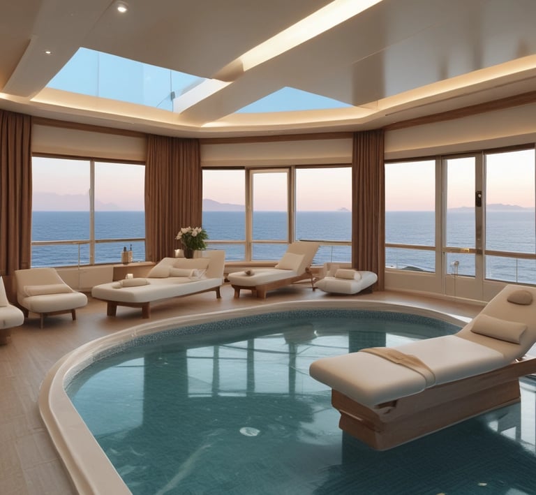 Luxurious infinity pool overlooking the turquoise sea under a clear blue sky.