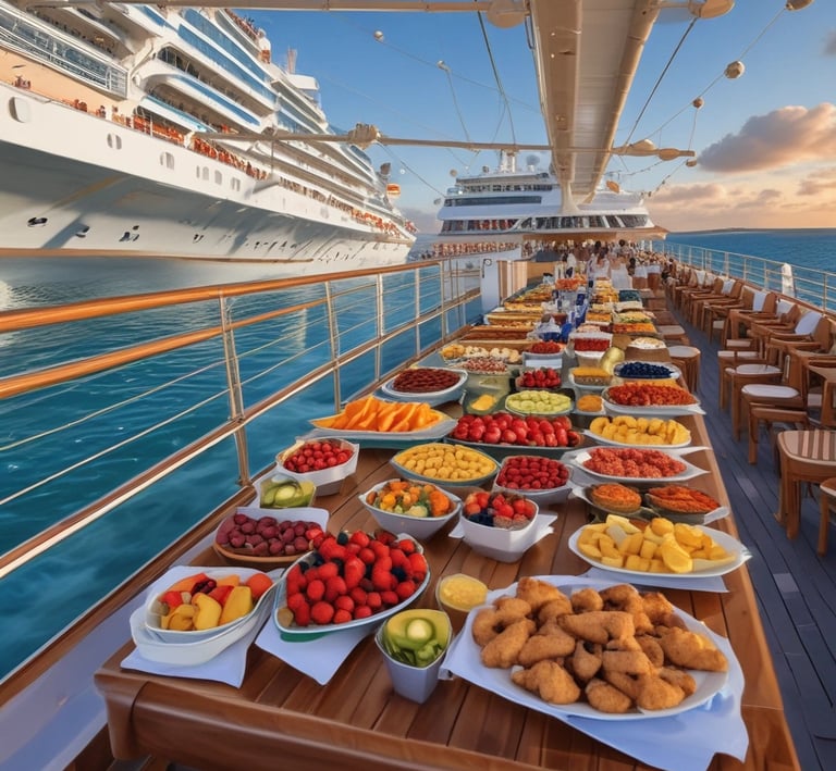 Chic resort lounge area with stylish decor and ocean views at sunset.