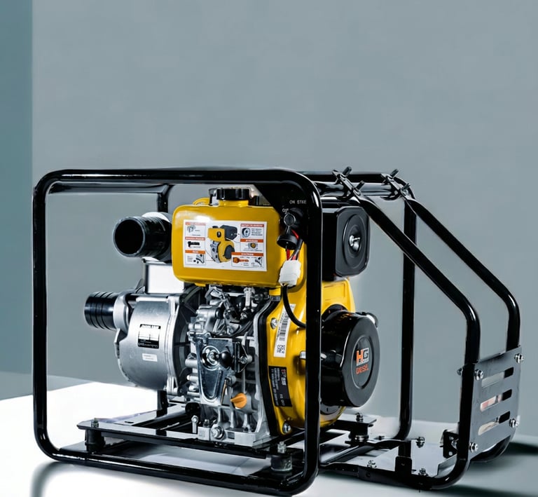 yellow mini electric generator