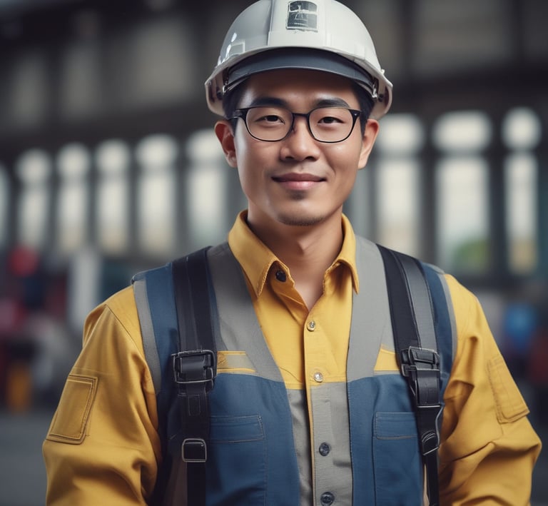 Portrait of the first founder smiling warmly in a casual setting.