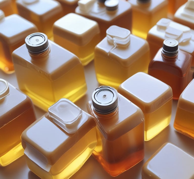 Close-up of natural fruits and oils used in the soap making, highlighting freshness and purity.