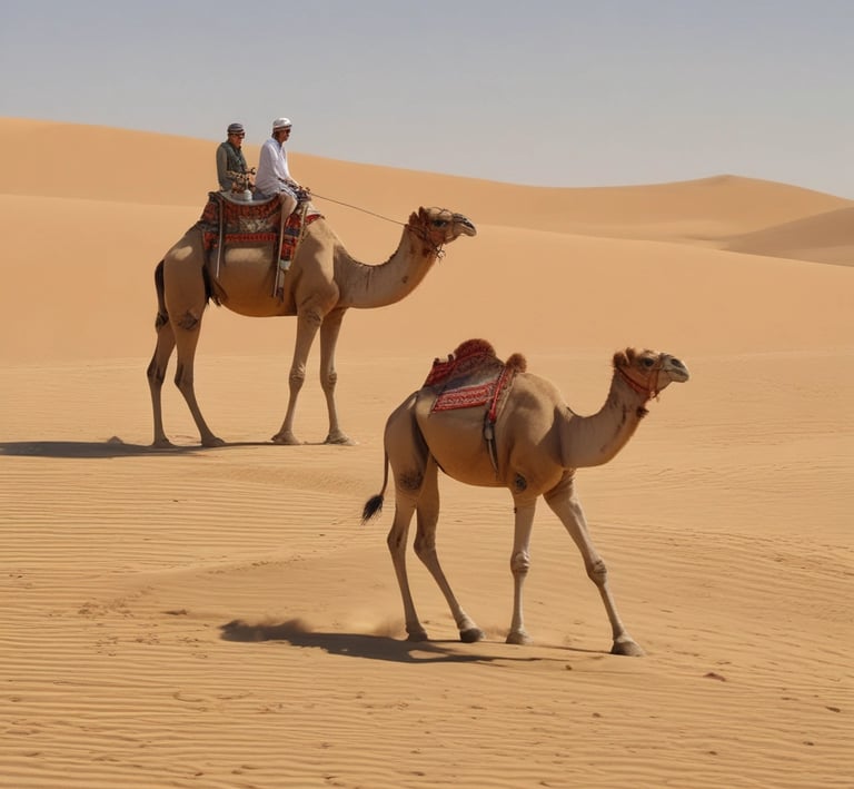 A family enjoying a beach holiday in Dubai.