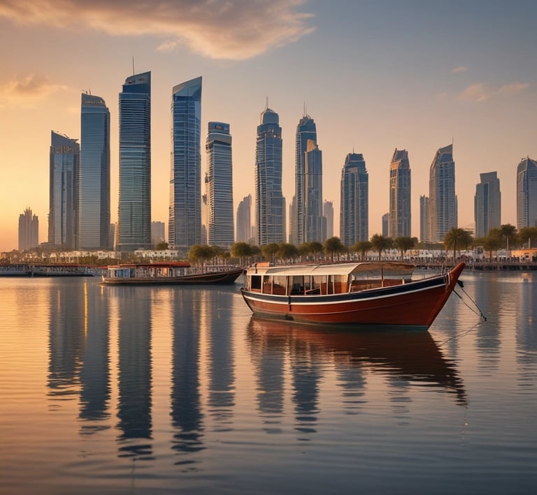 Travelers exploring the historic sites in UAE.