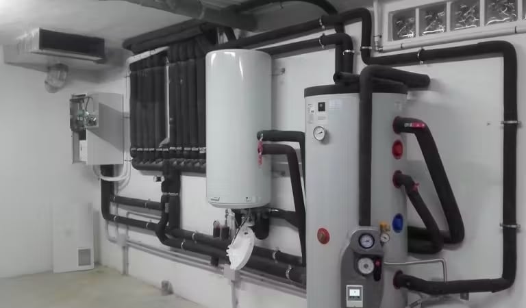 Instalación de aerotermia.