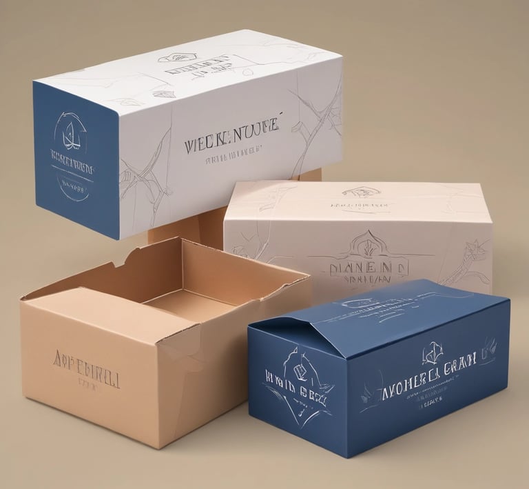 A vibrant blue and pink packaging design showcasing stp printer products.