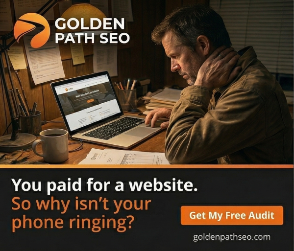Ad saying "Your paid for a website, So why isn't your phone ringing."
