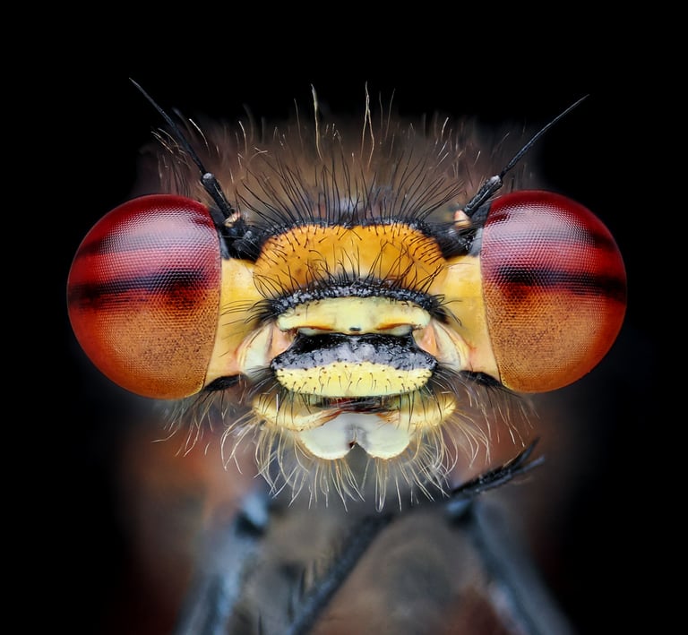 Pyrrhosoma nymphula Head