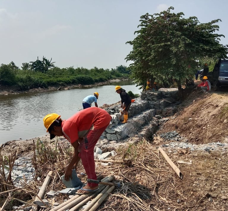 Pekerjaan Bronjong kali cilemah Abang kabupaten Bekasi