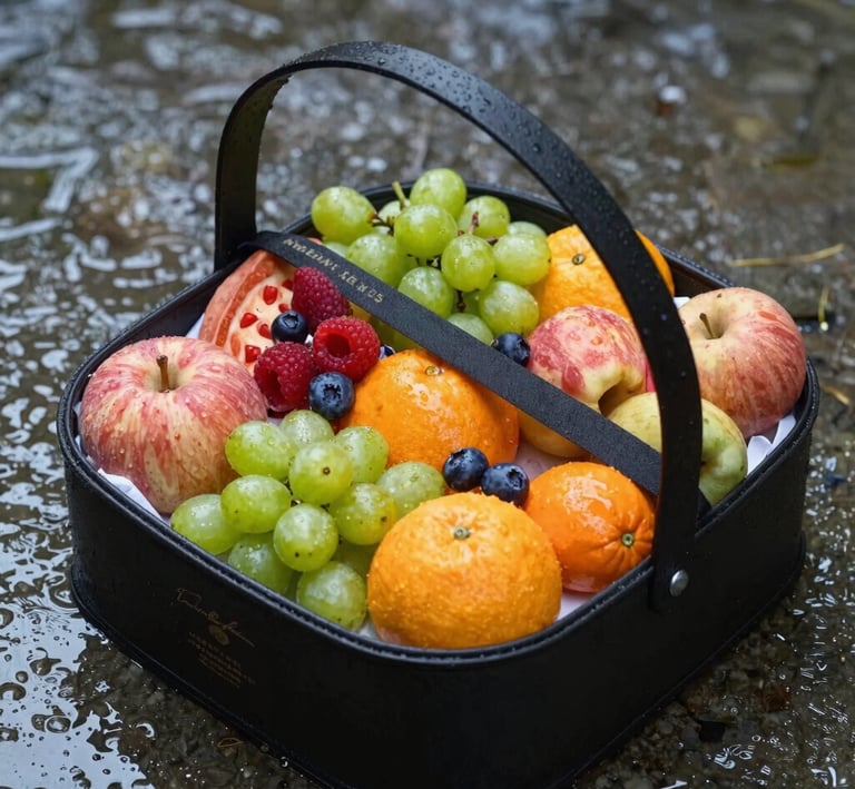 Close-up of a Bento grid section highlighting different sized rectangles with vivid pictures.
