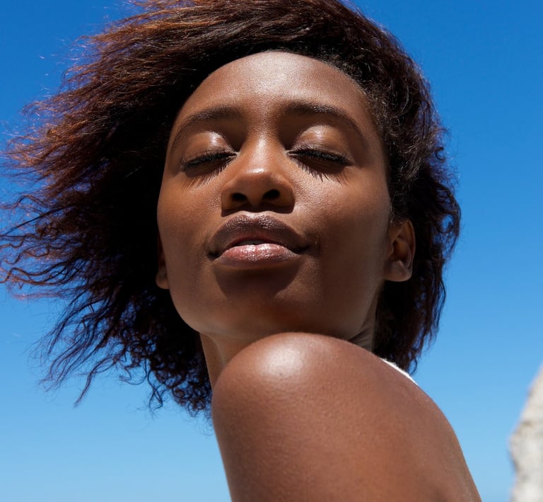 woman with glowing skin