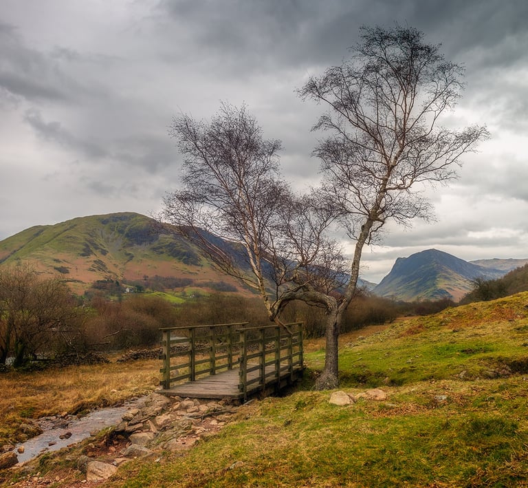 A bridge over a stream in Buttermere ©Mick Howard
