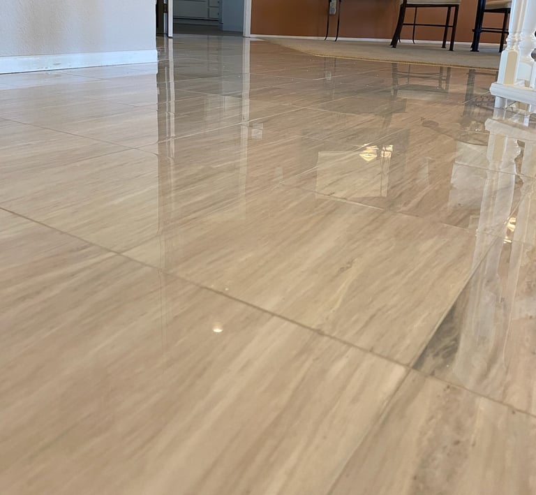 after marble polishing