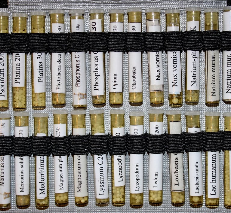 Homeopathic Remedies emergency medicated pills box