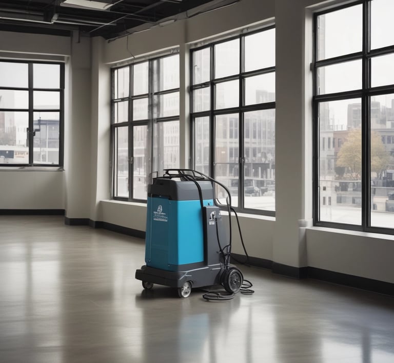 A minimalist arrangement of eco-friendly cleaning products including various bottles, containers, and packaging. The items are neatly placed on a soft beige fabric backdrop, emphasizing a sustainable and natural aesthetic.