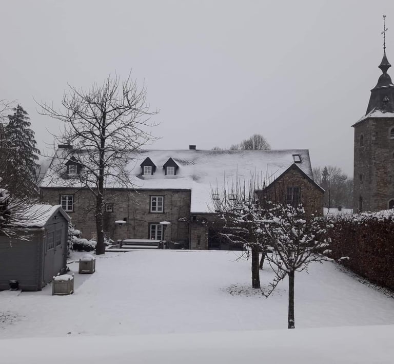 Jardin de la maison d'hôtes à Crupet