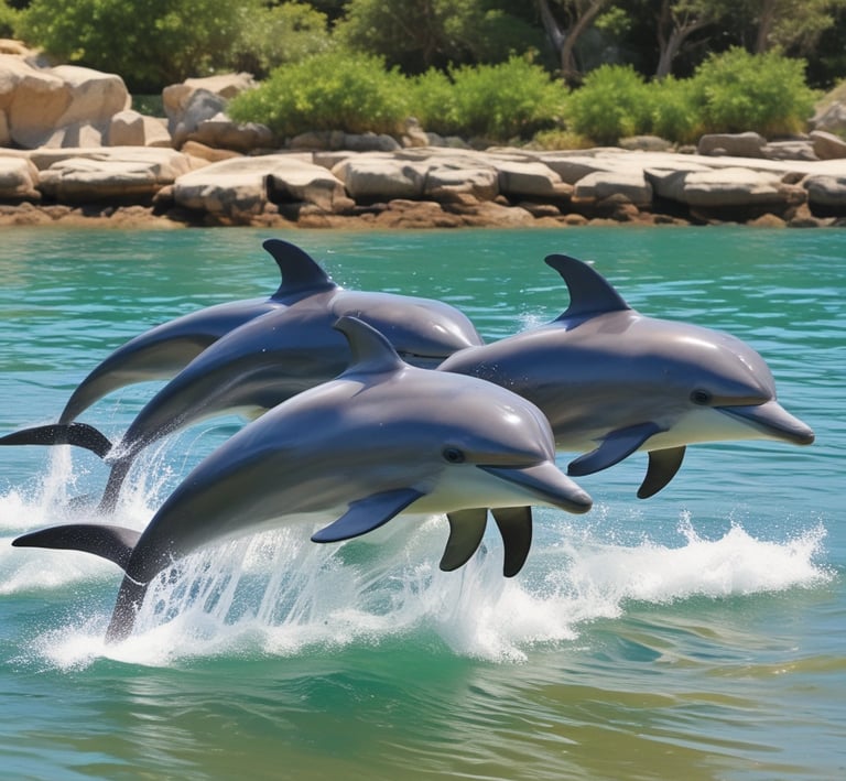 A large cruise ship is docked near a decorated entrance arch, covered with numerous colorful stickers and decals, with palm trees nearby. The arch features playful and vibrant colors, creating a festive and lively atmosphere.