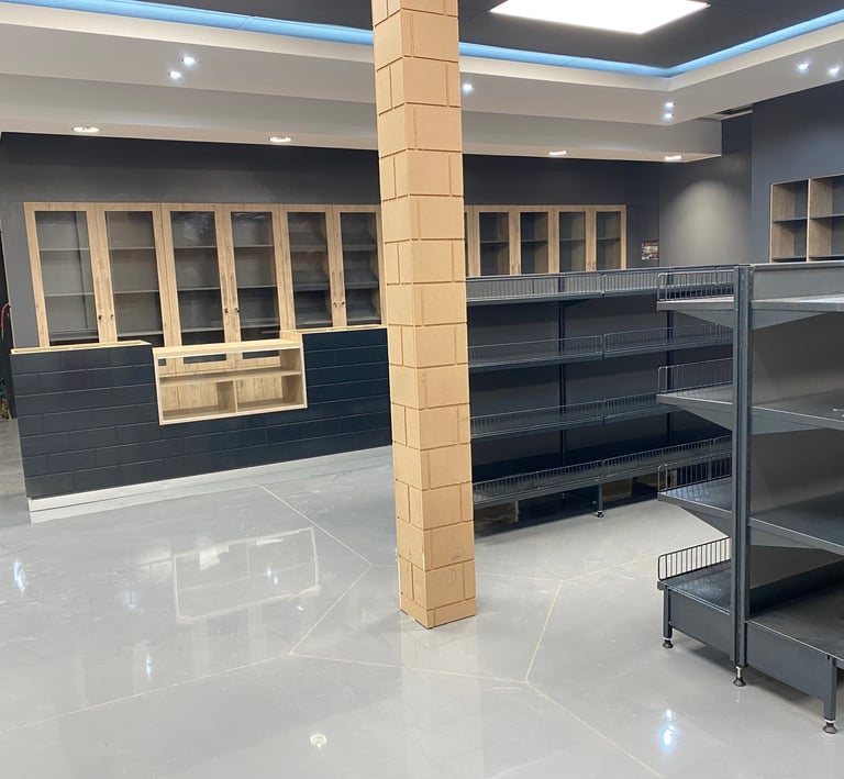 Decorative epoxy flooring by Tswanacrete Botswana, offering seamless and stylish finishes for residential and commercial