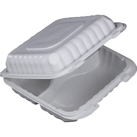 a white plastic container with a lid and a lid