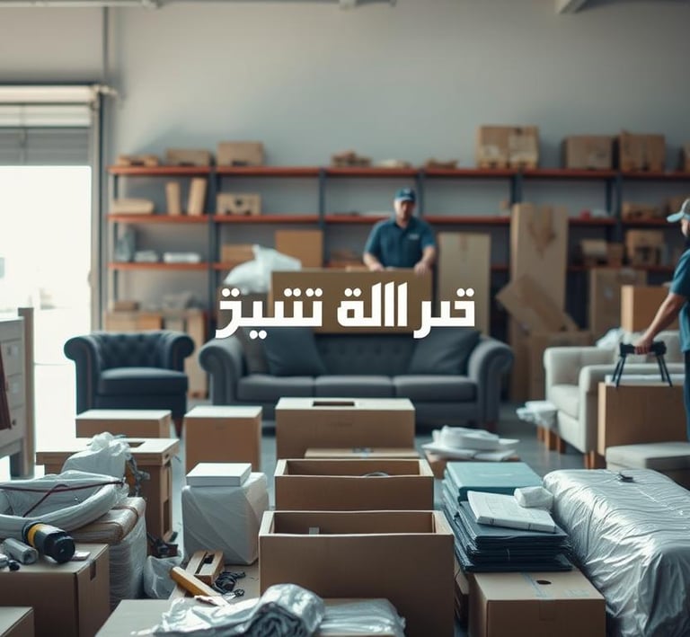 تغليف احترافي مع كراتين آمنة للأثاث