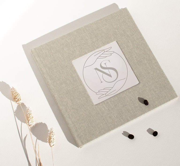 Premium fotoalbumas su lino viršeliu, 30x30