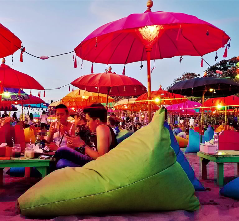 Kolory Bali po zachodzie słońca