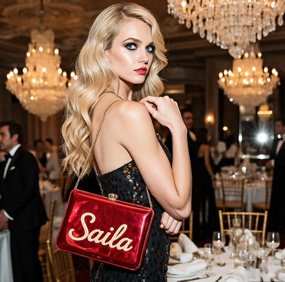 Braid Name clutch bag