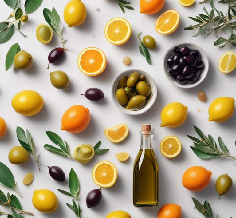 A vibrant display of homemade limoncello and arancello in elegant glass bottles.