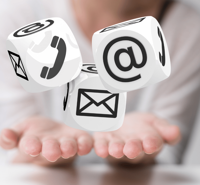 Means of contact displaying by a woman