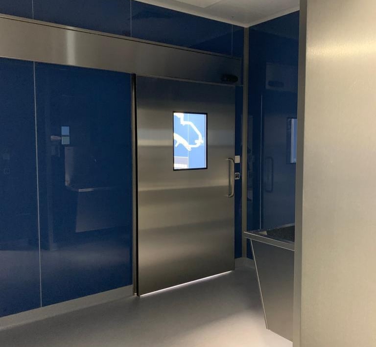 Operating Room Door, Operating Room Cover HPL Panel Doctor Hand Wahing Unit Scrub Sink Unit