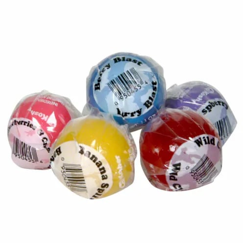 a bunch of lollipops with a barcode on it