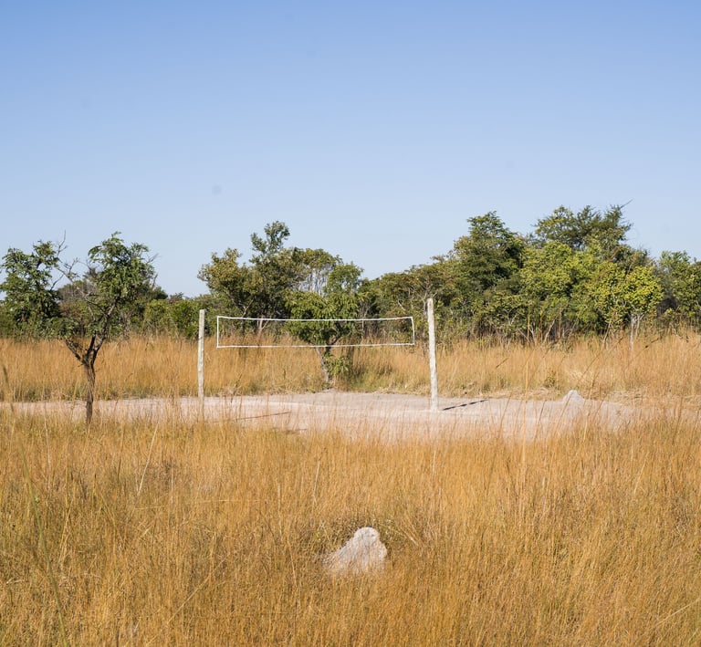Sand volleyball court