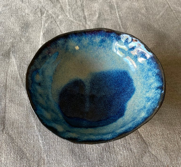 coupelle ceramique bleue