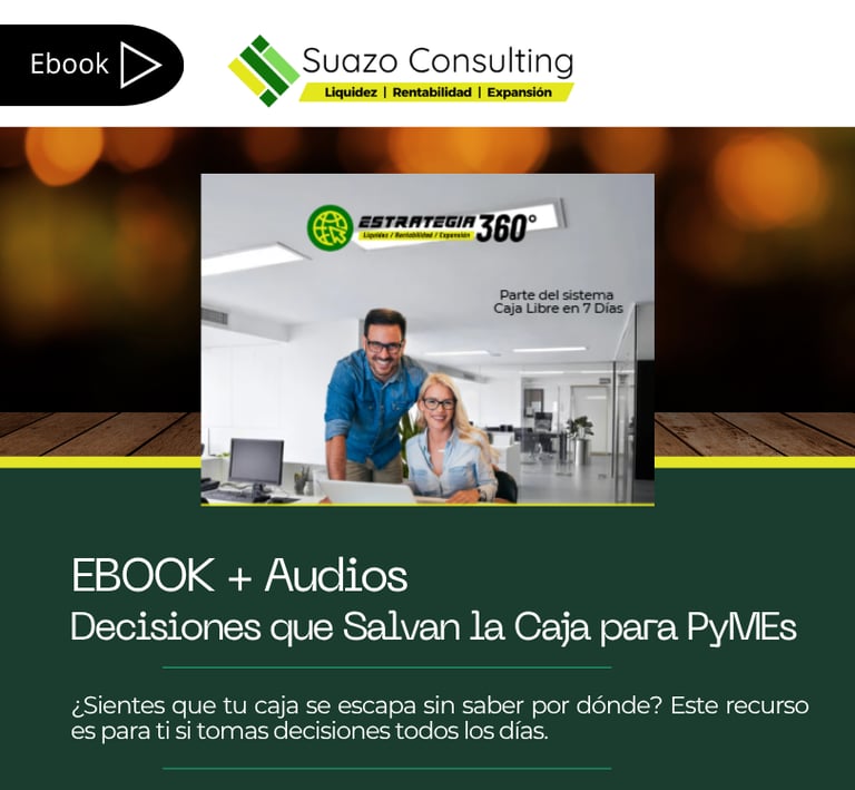 Curso Decisiones que Salvan la Caja para PyMEs de Suazo Consulting, enfocado en gestión financiera y