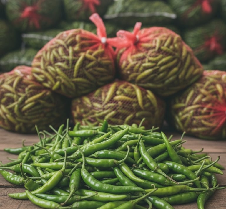 High-quality Indian Green chillis for global supply