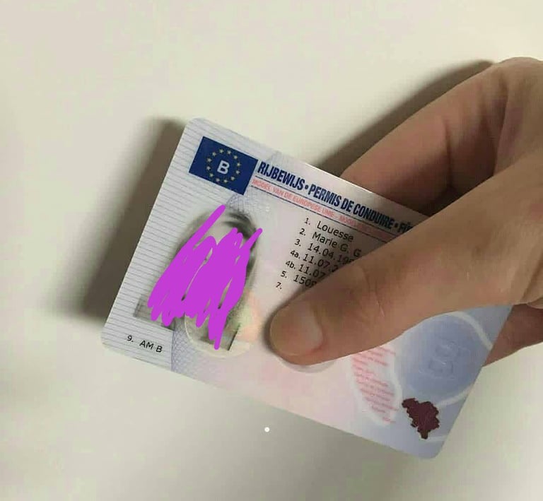 permis de conduire belge, authentic Belgian driving license