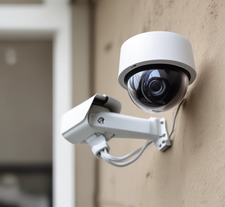 An electronic intercom system mounted on a wall, featuring a camera, a speaker, a numeric keypad, a small display screen, and a sensor for card scanning. The panel appears to be metallic with a sleek design.