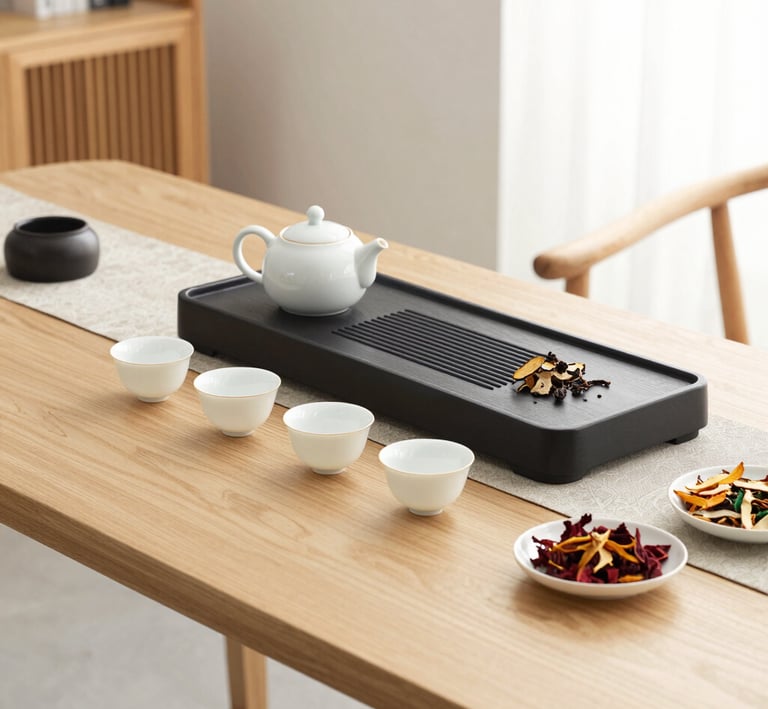 Behind-the-scenes shot of the team planning social media content around a wooden table.