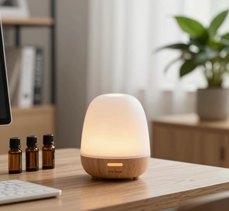 Photographer capturing food shots in a softly lit studio with natural elements.