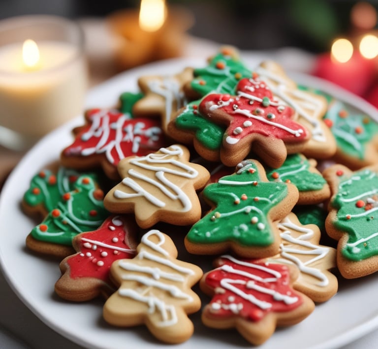 A cozy winter cabin surrounded by snow and pine trees.